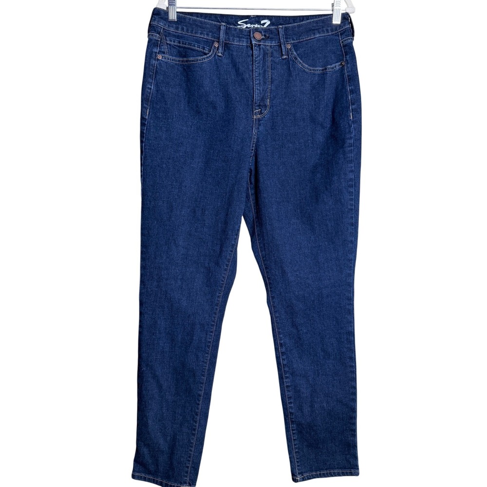 Seven7 Skinny Jeans 12 Dark Wash Blue High Rise Everyday Stretch Denim Pockets